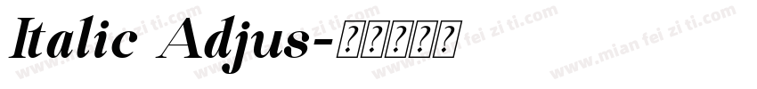Italic Adjus字体转换